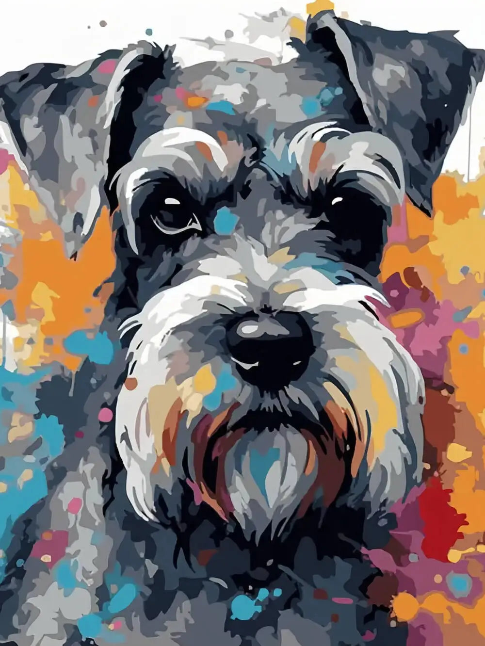 Colorful Dogs Paint by Number Kits for Adults