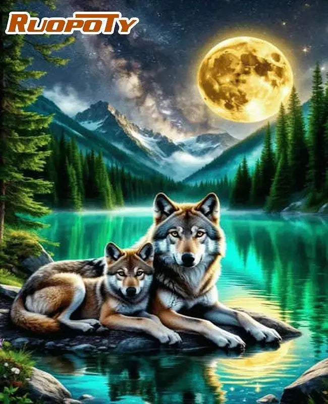 Enchanted Creatures Paint by Number Kits for Adults