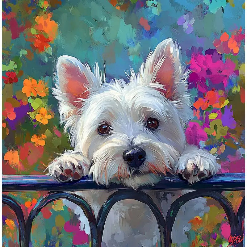 Dogs in Bloom Paint by Number Kits for Adults