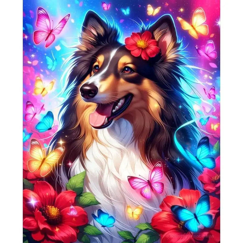 Dog Paint by Number Kits for Adults
