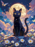 Night Cats Paint by Number Kits for Adults