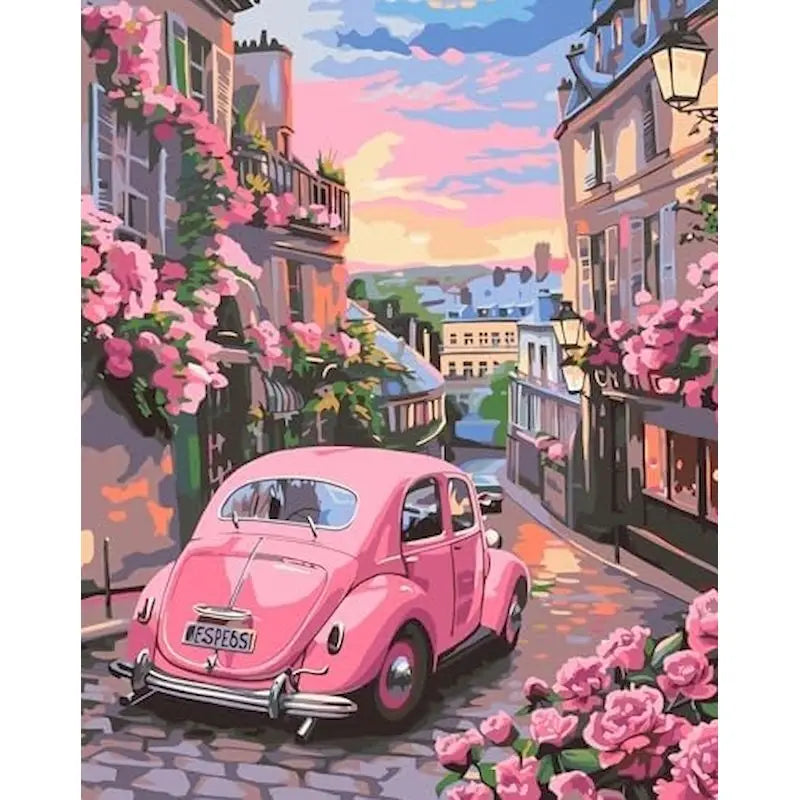 Paris in Pink Paint by Number Kits for Adults
