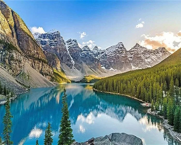 Mountain Waters Paint by Number Kits for Adults