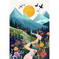 Mountain Meadows  Wildflowers Paint by Number Kits for Adults