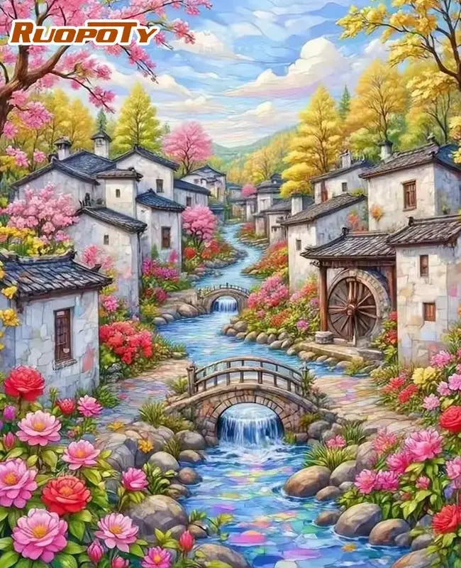 Enchanted Gardens &amp; Waterscapes Paint by Number Kits for Adults