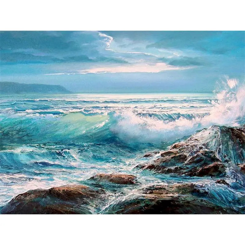 Ocean Waves & Coastal Views Paint by Number Kits for Adults