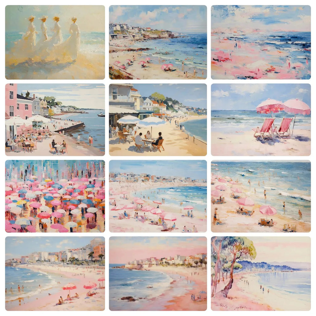 Summer Seaside Paint by Number Kits for Adults