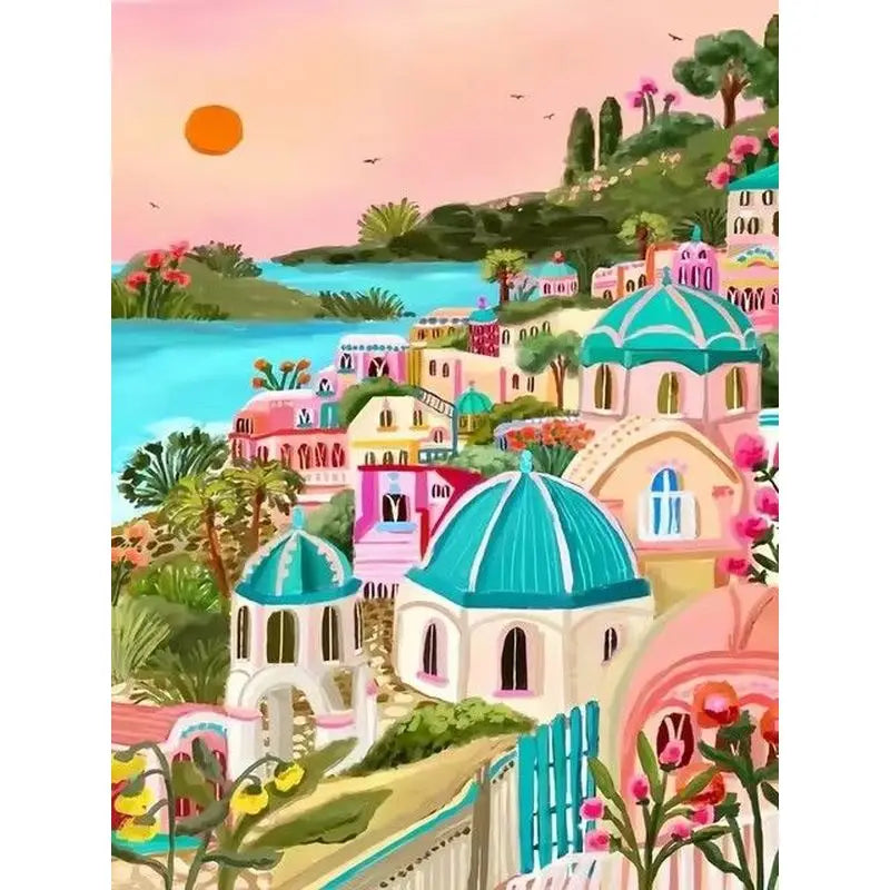 Pastel Paradise Paint by Number Kits for Adults
