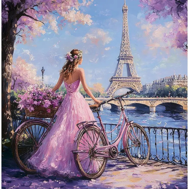 Paris in Pink Paint by Number Kits for Adults