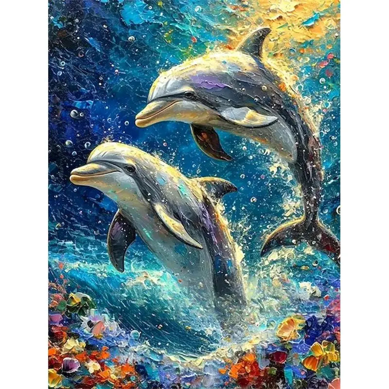 Ocean Life Paint by Number Kits for Adults