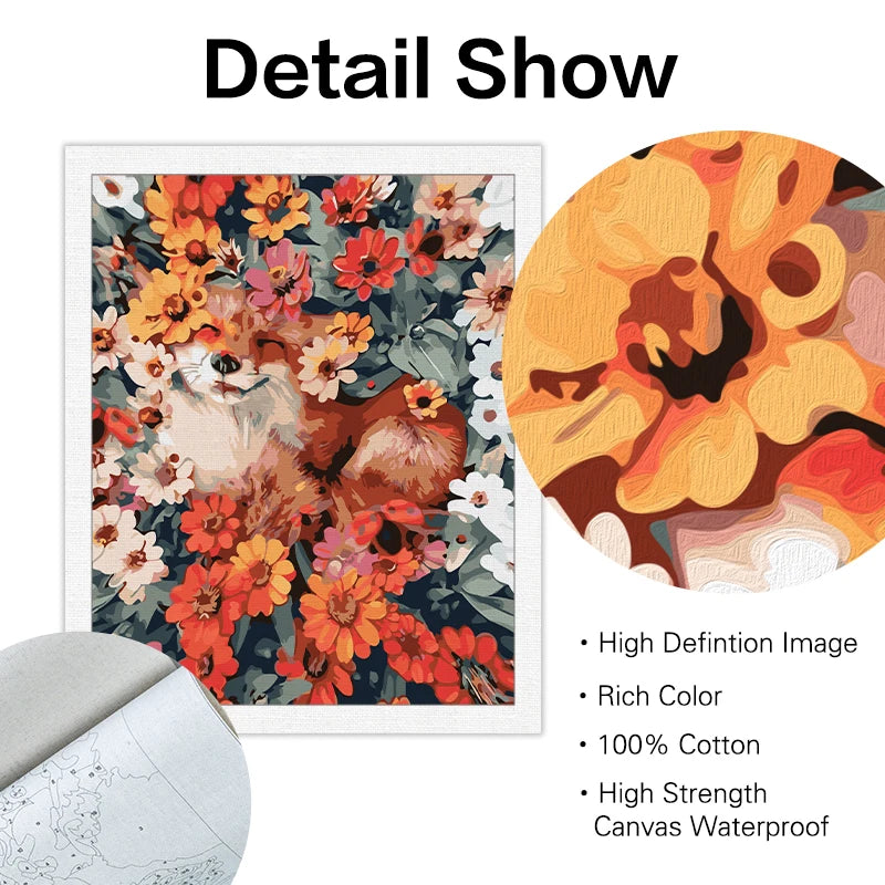 Beautiful Animal Art Paint by Number Kits for Adults