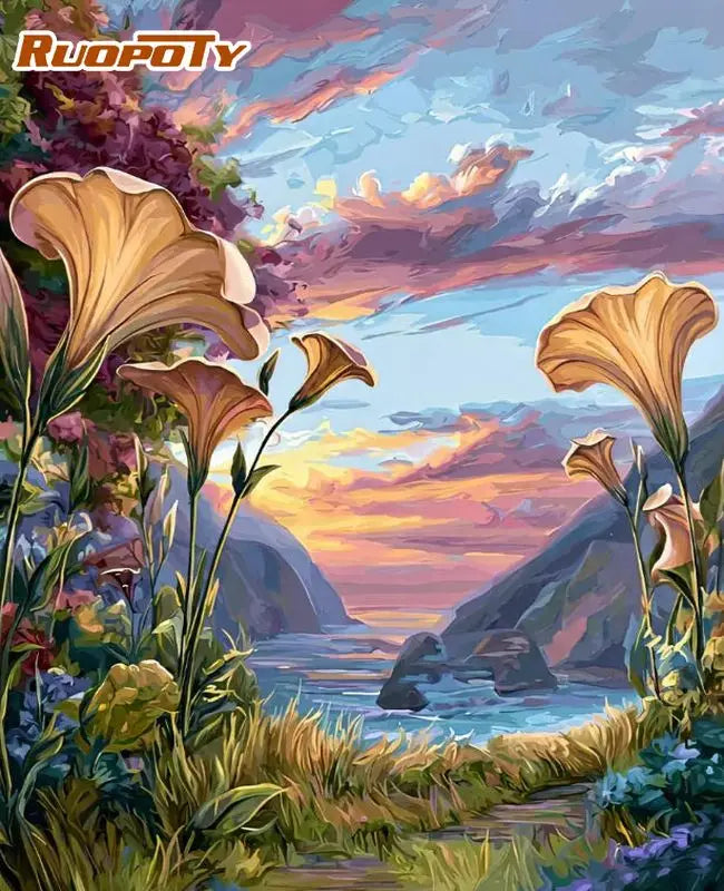 Enchanted Gardens &amp; Waterscapes Paint by Number Kits for Adults
