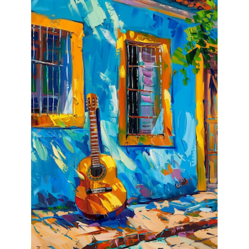 Sunlit Coastal Villages Paint by Number Kits for Adults