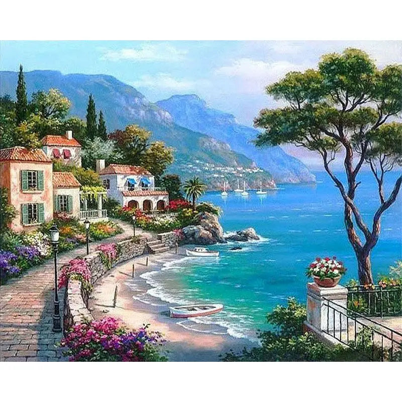 Peaceful Landscapes Paint by Number Kits for Adults