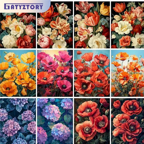 Bold Blooms & Bouquets Paint by Number Kits for Adults