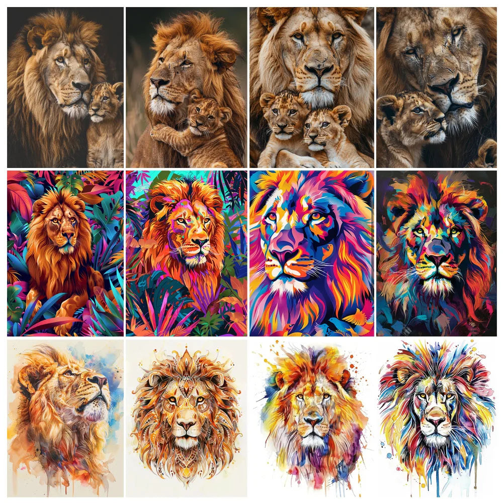 Majestic Lions Paint by Number Kits for Adults