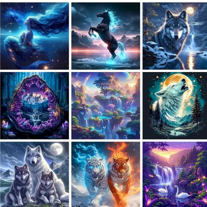 Mystical Animals & Fantasy Paint by Number Kits