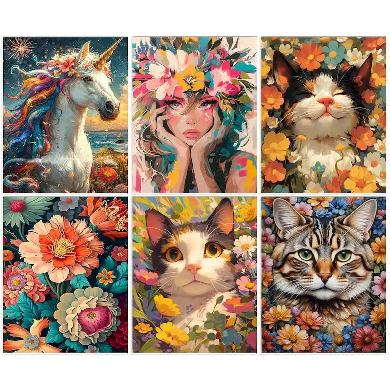 Floral Friends Paint by Number Kits