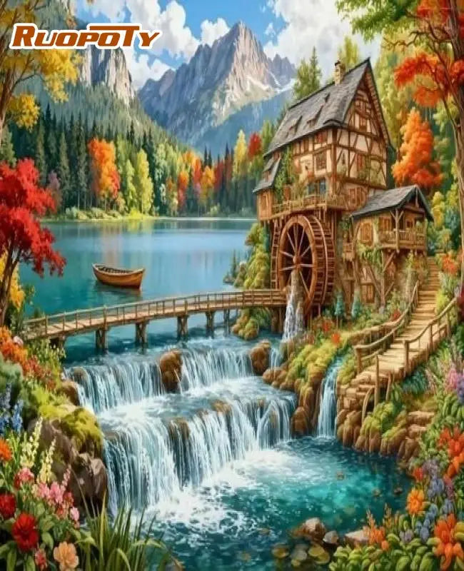 Cottage Garden Paint by Number Kits for Adults