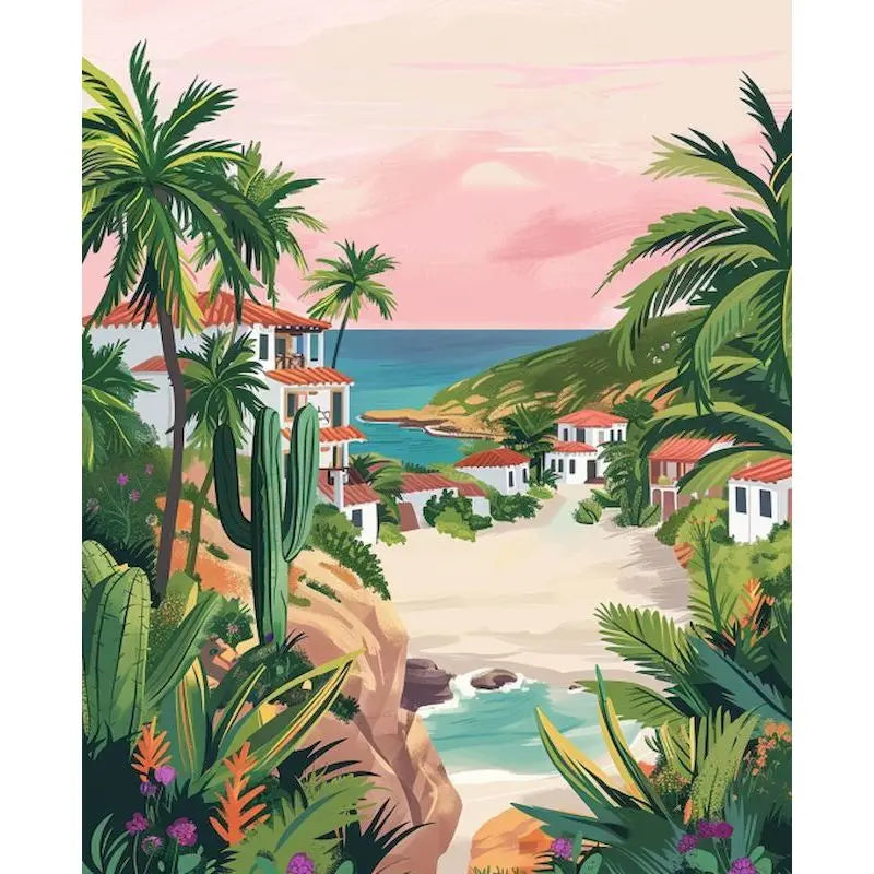 Pastel Paradise Paint by Number Kits for Adults