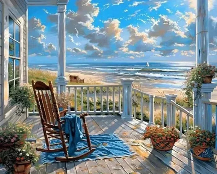 Mountain Waters Paint by Number Kits for Adults