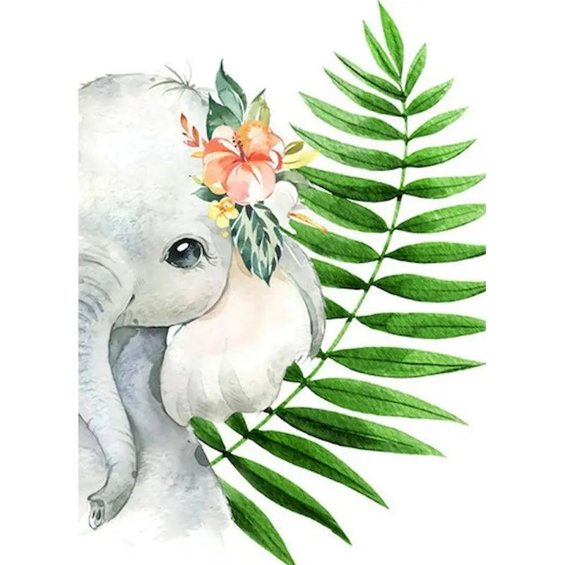 Elephant Paint by Number Kits for Adults