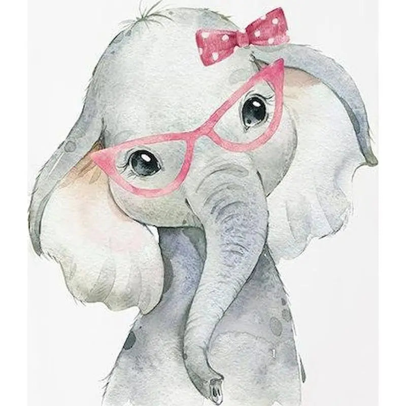 Elephant Paint by Number Kits for Adults