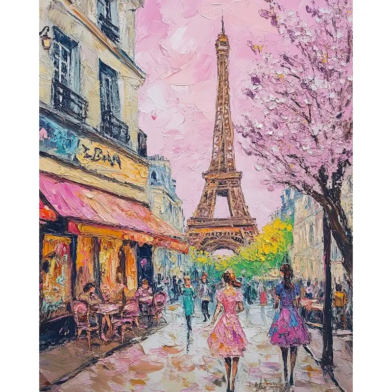 Paris in Pink Paint by Number Kits for Adults