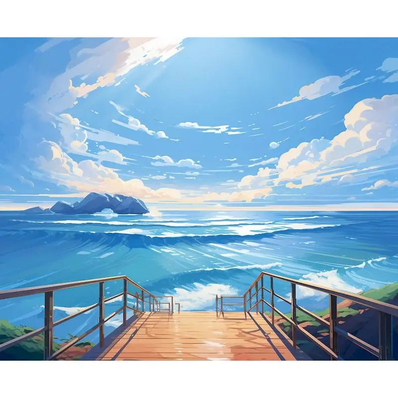 Ocean Waves & Coastal Views Paint by Number Kits for Adults